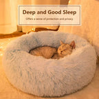 40-70cm Plush Pet Bed for Dogs & Cats – Super Soft, Warm, Washable & Detachable Winter Bed