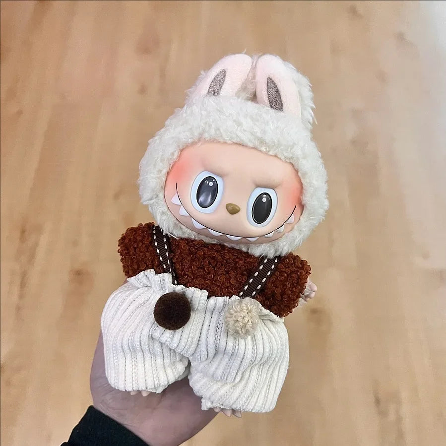 Labubu Doll Clothes – 17cm Cute Plush Doll Dress & Casual Outfit Set