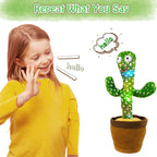 Dancing Cactus Plush Toy – 120 Songs Music Speaker with Voice Repeat