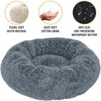Super Soft Plush Pet Bed – Round Dog & Cat Bed (40–90cm, Warm & Calming)