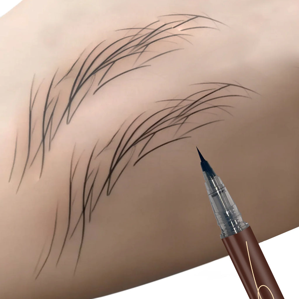 Waterproof Liquid Eyebrow Pencil – Sweat-Proof Dual-Purpose Makeup Pen