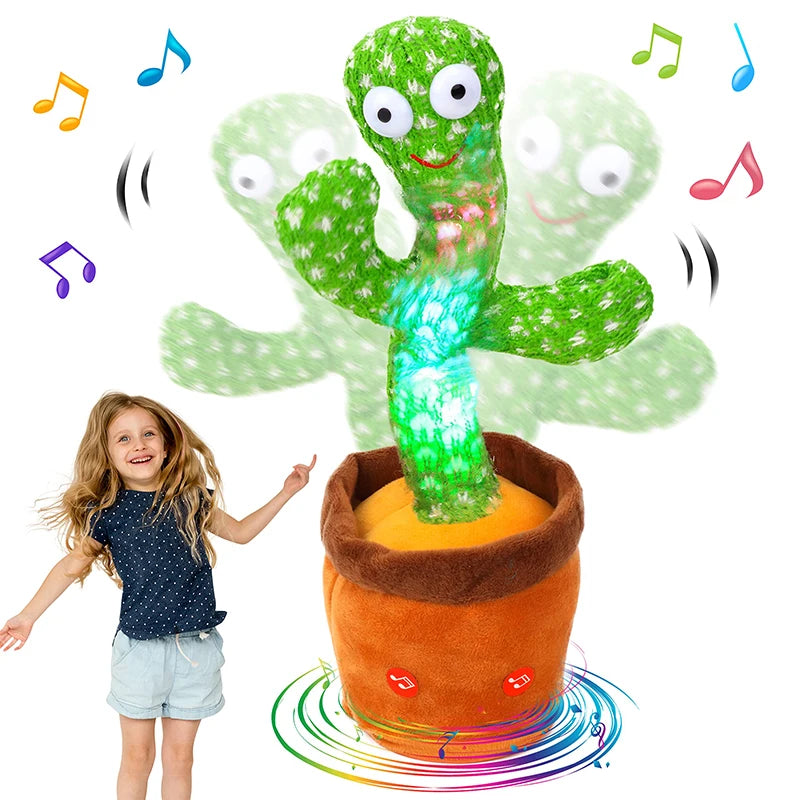 Dancing Cactus Plush Toy – 120 Songs Music Speaker with Voice Repeat