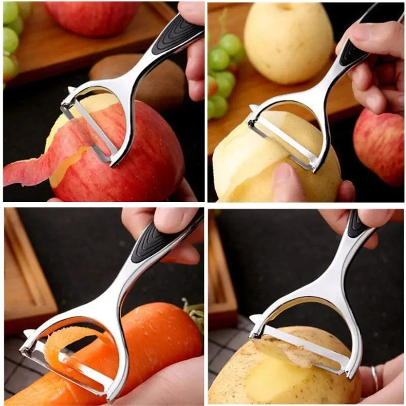 Ergonomic Stainless Steel Vegetable Peeler – Multi-Purpose Potato, Carrot & Fruit Tool