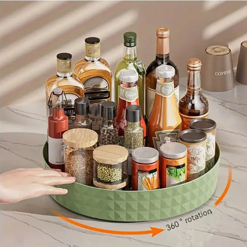360° Rotating Spice Rack Organizer | Lazy Susan Turntable for Kitchen, Bathroom & Vanity