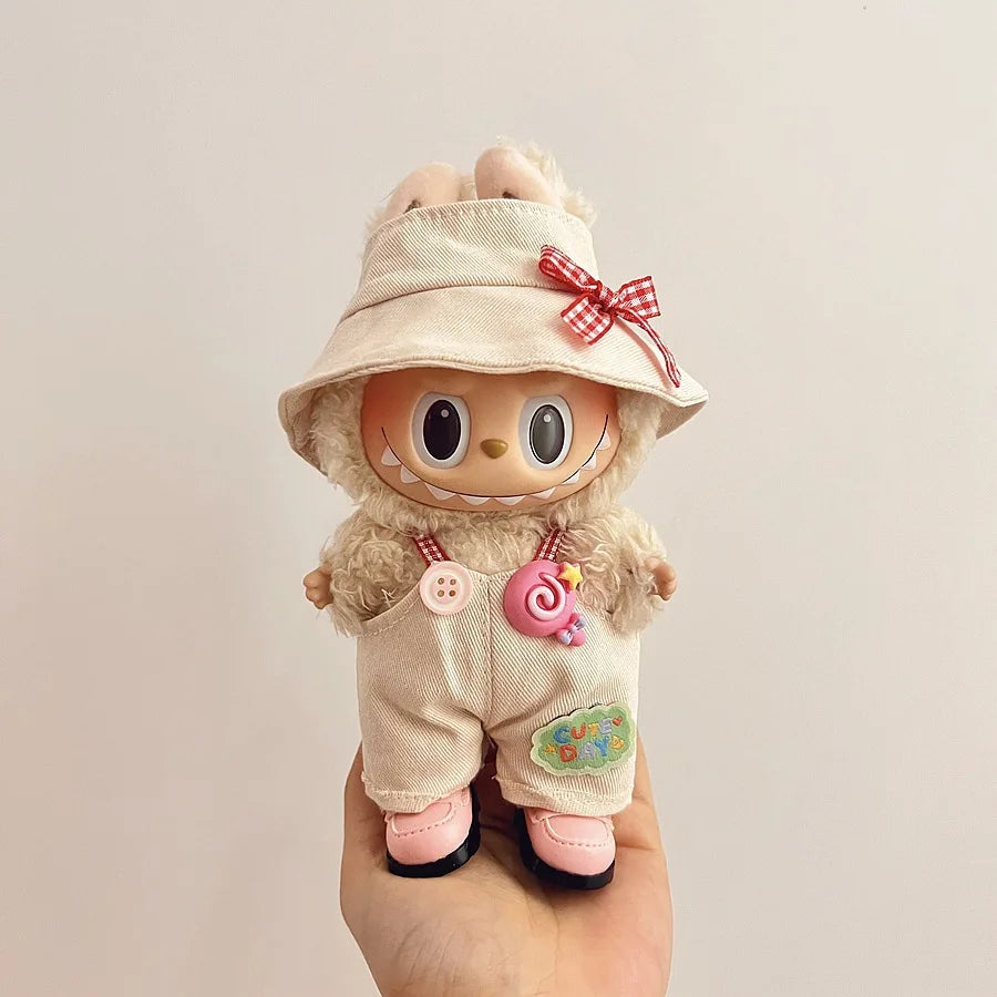 Labubu Doll Clothes – 17cm Cute Plush Doll Dress & Casual Outfit Set