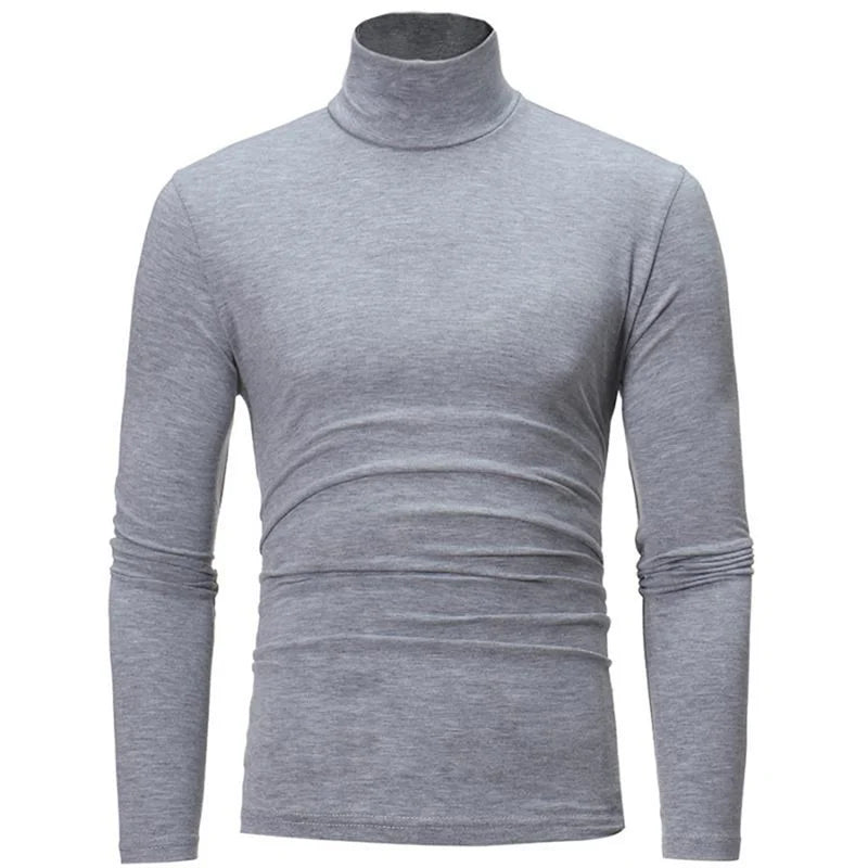 Men’s High Neck Thermal Top – Slim Fit Long Sleeve Winter Shirt