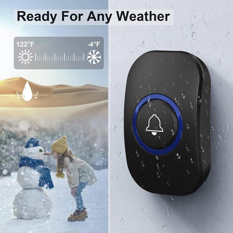 Plug-in Wireless Doorbell – 1000ft Range, 32 Ringtones, 115dB