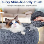 Super Soft Plush Pet Bed – Round Dog & Cat Bed (40–90cm, Warm & Calming)