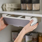 Under-Shelf Spice Rack Organizer with 6 Jars | Self-Adhesive Pull-Out Kitchen Seasoning Storage