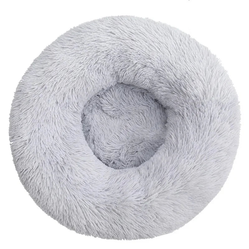 Super Soft Plush Pet Bed – Round Dog & Cat Bed (40–90cm, Warm & Calming)