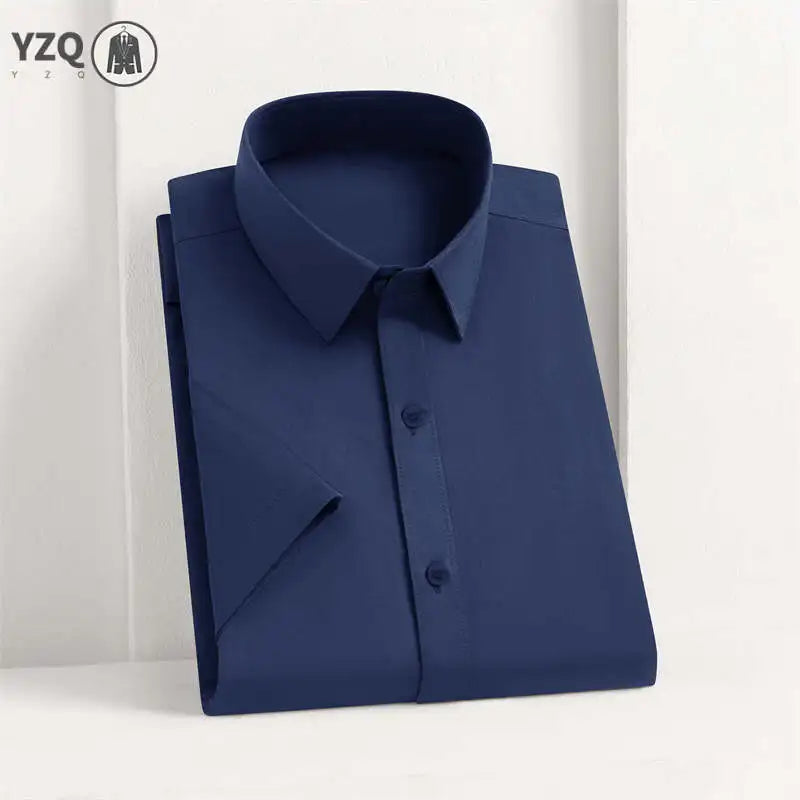Men’s Short Sleeve Shirt – Casual & Formal Solid Color Summer Top