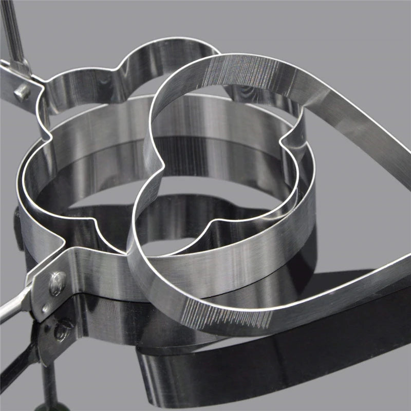 Stainless Steel Egg Mold Ring – Heart, Star, Mickey Mouse, & Flower Shaped Egg Molds for Pancakes & Eggs