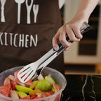 Non-Slip Stainless Steel Food Tongs – Meat, Salad, and Grill Clip for Kitchen, Buffet, and BBQ