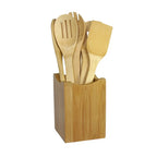 Bamboo Spoon Spatula Kitchen Utensil Wooden Cooking Tool Mixing Set