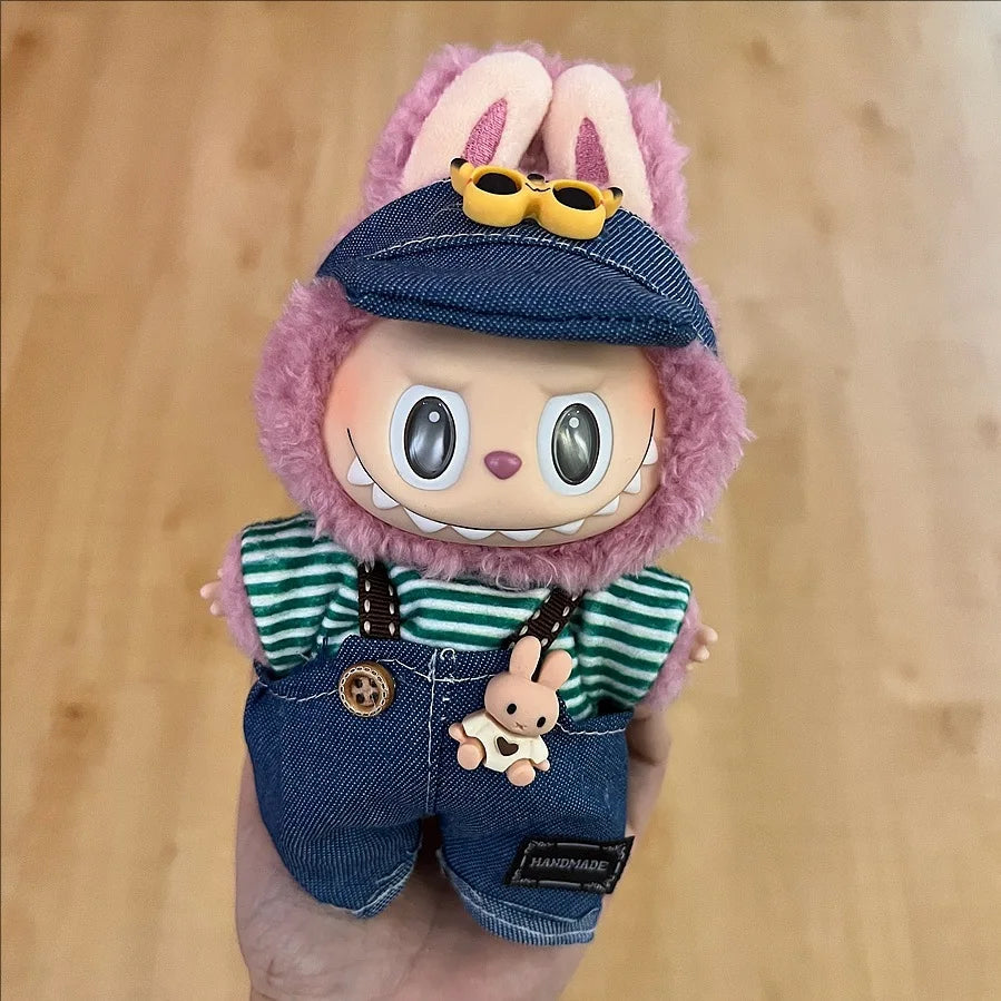 Labubu Doll Clothes – 17cm Cute Plush Doll Dress & Casual Outfit Set