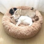 Super Soft Plush Pet Bed – Round Dog & Cat Bed (40–90cm, Warm & Calming)