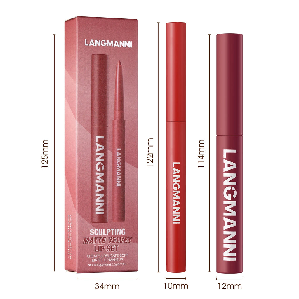 Waterproof Lipliner & Lipstick Set – Long-Lasting, Smudge-Proof Lip Makeup