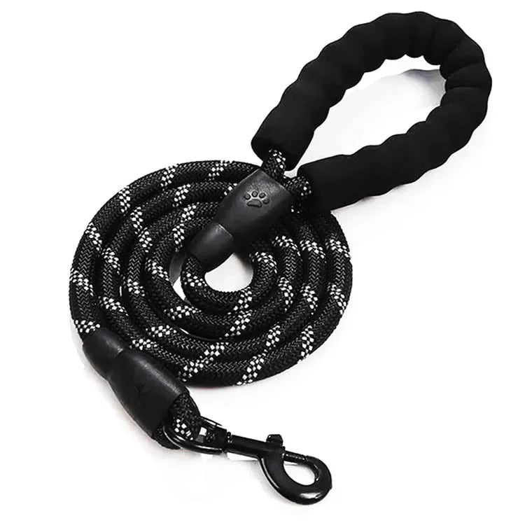 Reflective Dog Leash – Strong Nylon Pet Leash for Small, Medium & Large Dogs