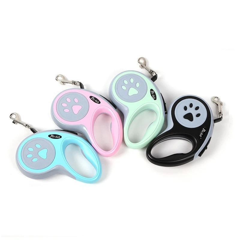 Automatic Retractable Dog & Cat Leash – Durable Nylon, 3m/5m for Small Pets