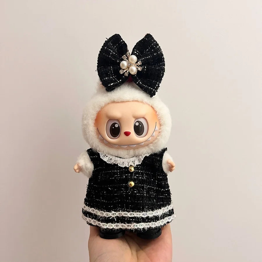 Labubu Doll Clothes – 17cm Cute Plush Doll Dress & Casual Outfit Set