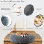 Super Soft Plush Pet Bed – Round Dog & Cat Bed (40–90cm, Warm & Calming)