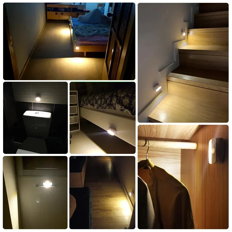 Motion Sensor LED Night Light – Auto On/Off Cabinet & Closet Lamp