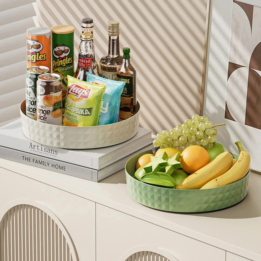 360° Rotating Kitchen Spice Rack – Non-Slip Cabinet Storage Tray | Multi-Use Organizer for Condiments, Cosmetics, and Sundries