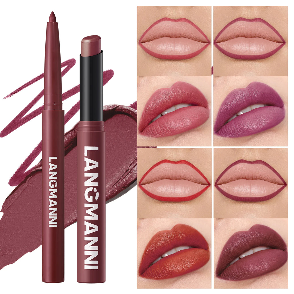 Waterproof Lipliner & Lipstick Set – Long-Lasting, Smudge-Proof Lip Makeup