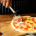 Stainless Steel Pizza Cutter Wheel – Manual Slicer for Pizza, Cake, Mooncake & Waffles