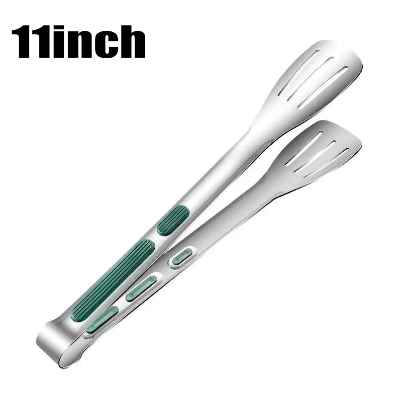 Non-Slip Stainless Steel Food Tongs – Meat, Salad, and Grill Clip for Kitchen, Buffet, and BBQ