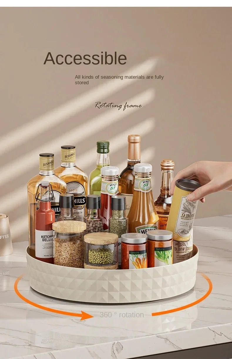 360° Rotating Spice Rack Organizer | Lazy Susan Turntable for Kitchen, Bathroom & Vanity