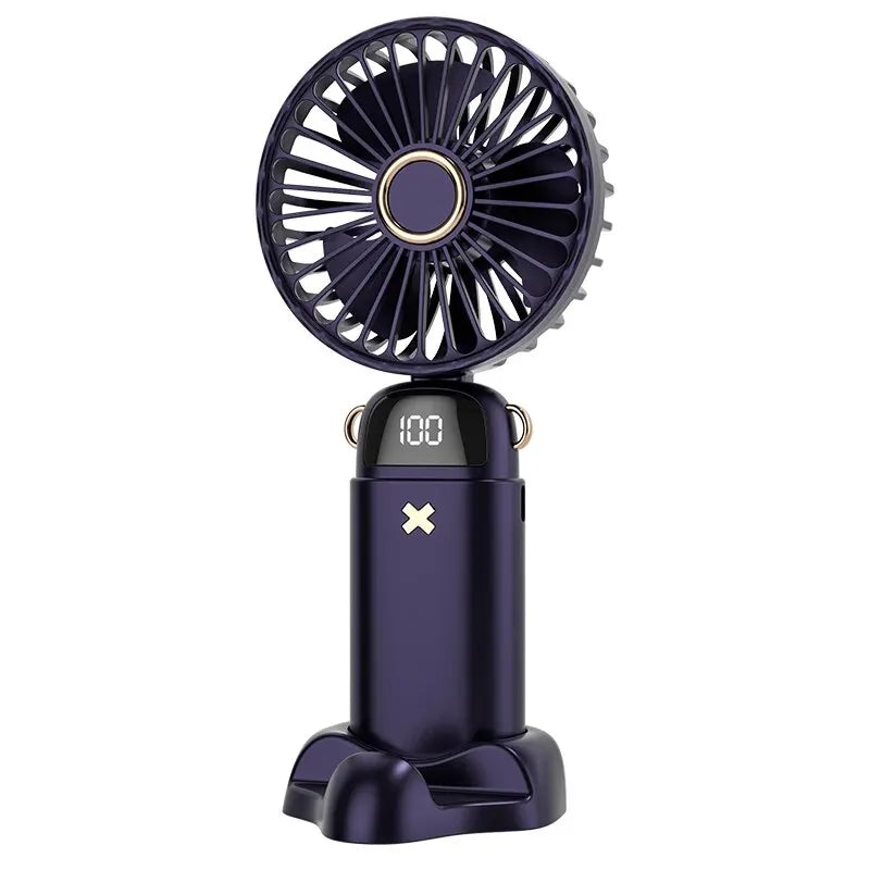 Portable Handheld Mini Fan – USB Rechargeable Desk & Neck Fan for Travel