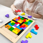 Colorful Wooden Tangram Puzzle – Montessori Educational Toy for Kids
