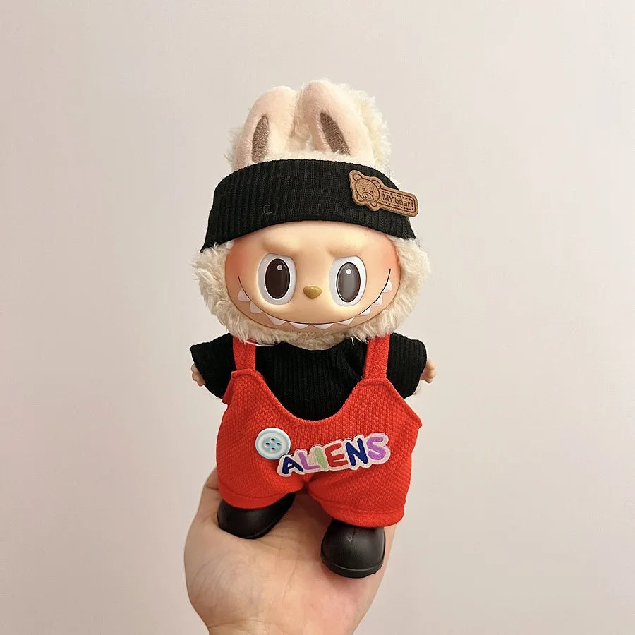 Labubu Doll Clothes – 17cm Cute Plush Doll Dress & Casual Outfit Set