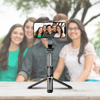 40-inch Selfie Stick & Floor Tripod – 360° Rotation, Wireless Remote, Adjustable