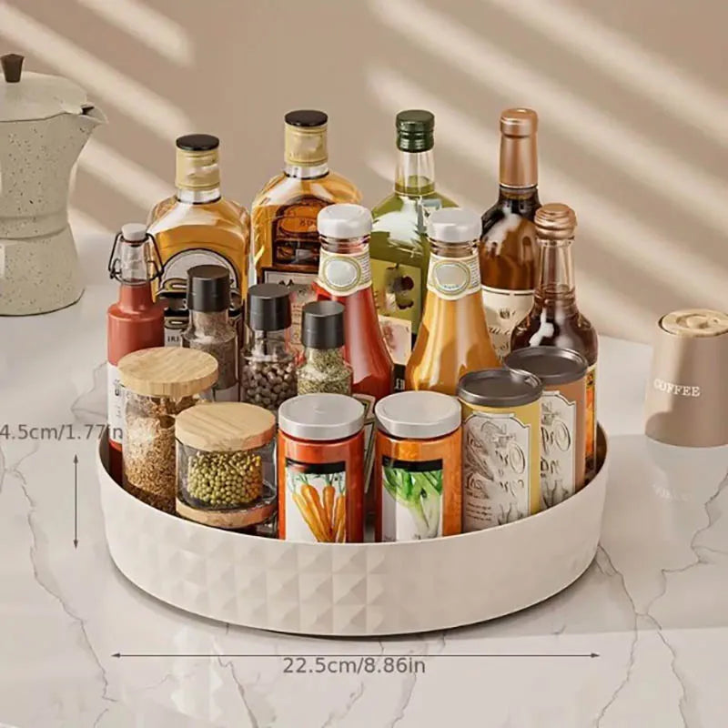 360° Rotating Spice Rack Organizer | Lazy Susan Turntable for Kitchen, Bathroom & Vanity