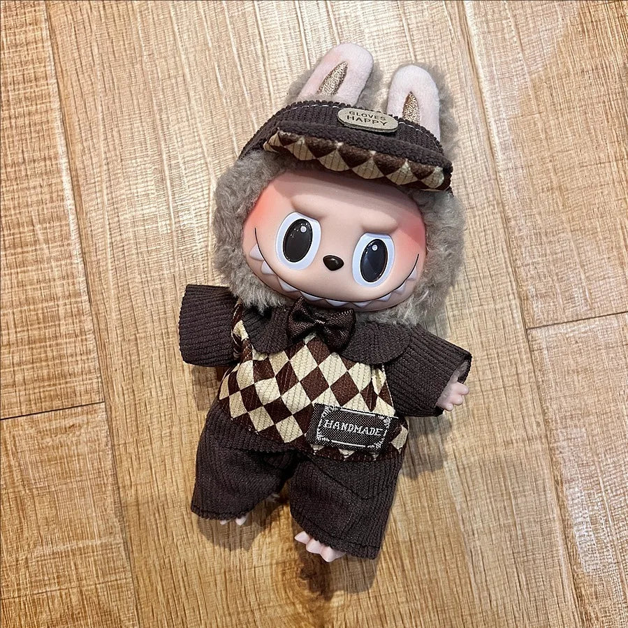 Labubu Doll Clothes – 17cm Cute Plush Doll Dress & Casual Outfit Set