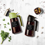 2-in-1 Glass Oil Dispenser & Sprayer | 470ml Olive Oil Bottle for Cooking, Air Fryer, BBQ & Salad