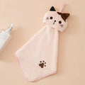 Cute Cat Kitchen Hand Towel – Absorbent Coral Velvet Dishcloth Rag for Cleaning