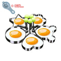 Stainless Steel Egg Mold Ring – Heart, Star, Mickey Mouse, & Flower Shaped Egg Molds for Pancakes & Eggs