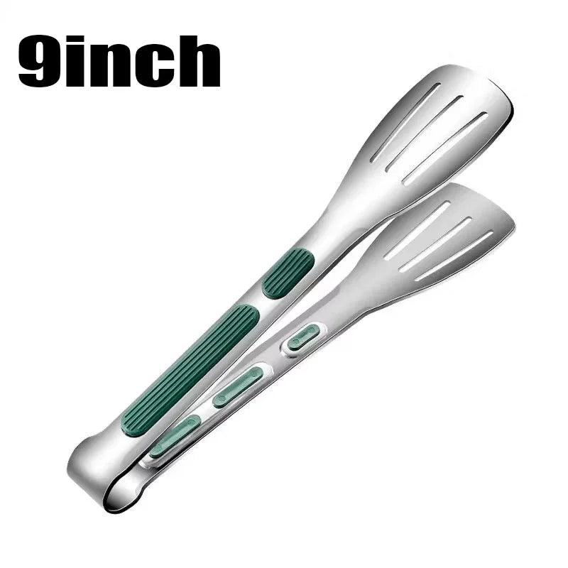 Non-Slip Stainless Steel Food Tongs – Meat, Salad, and Grill Clip for Kitchen, Buffet, and BBQ
