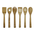 Bamboo Spoon Spatula Kitchen Utensil Wooden Cooking Tool Mixing Set