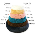 Super Soft Plush Pet Bed – Round Dog & Cat Bed (40–90cm, Warm & Calming)