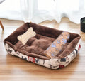 Pet Bed for Dogs & Cats – Warm Cotton Square Nest, Multiple Sizes