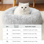 40-70cm Plush Pet Bed for Dogs & Cats – Super Soft, Warm, Washable & Detachable Winter Bed