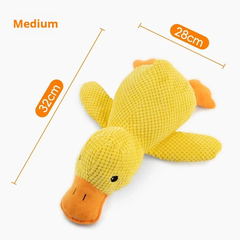 Plush Duck Dog Toy – Bite-Resistant Squeaky Chew Companion