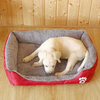 Pet Bed for Dogs & Cats – Warm Cotton Square Nest, Multiple Sizes