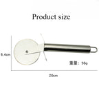 Stainless Steel Pizza Cutter Wheel – Manual Slicer for Pizza, Cake, Mooncake & Waffles