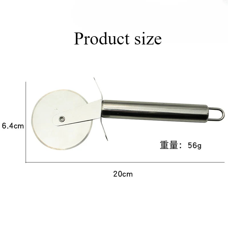 Stainless Steel Pizza Cutter Wheel – Manual Slicer for Pizza, Cake, Mooncake & Waffles