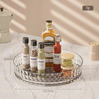 360° Rotating Kitchen Spice Rack – Non-Slip Cabinet Storage Tray | Multi-Use Organizer for Condiments, Cosmetics, and Sundries